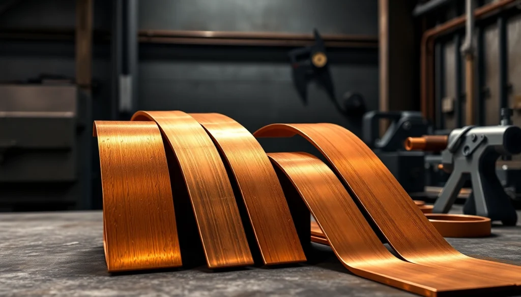 Platbanda bronz prezentând diverse dimensiuni într-un mediu industrial profesional