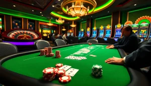 Experience thrilling gaming at Hay88 with engaging poker play and vibrant casino ambiance.