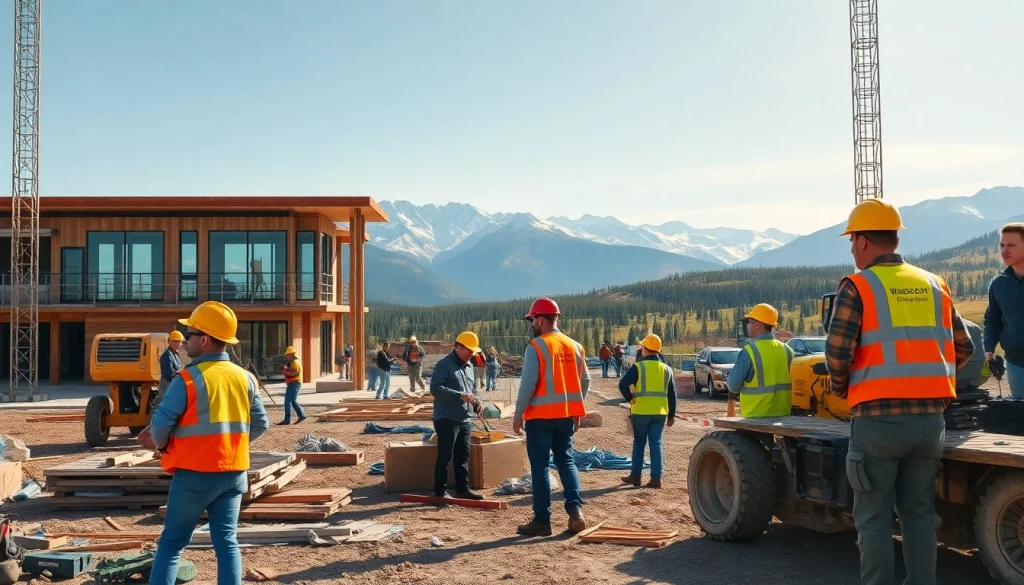 Workers on a Colorado construction site illustrate the latest colorado construction news.