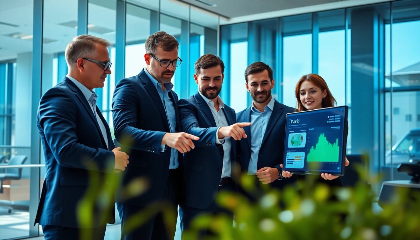 Engaged team discussing competitive intelligence faqs in a modern office.