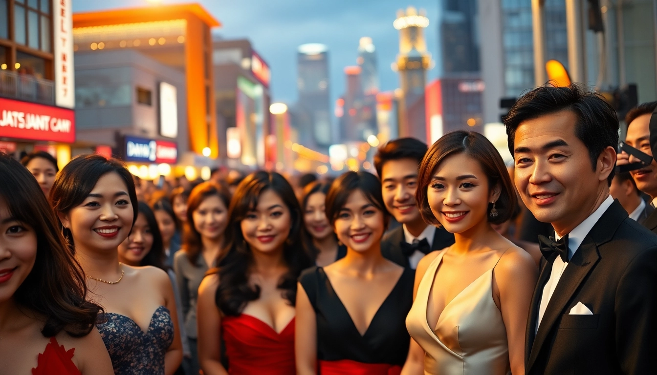 Japanese celebrity topicsを話題にしながら、レッドカーペットで魅力的なセレブたちの姿を捉えた写真。