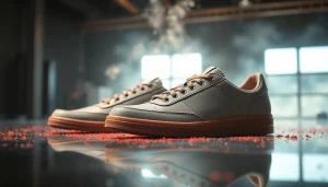 레플리카 신발의 세밀한 디테일이 보이는 사진