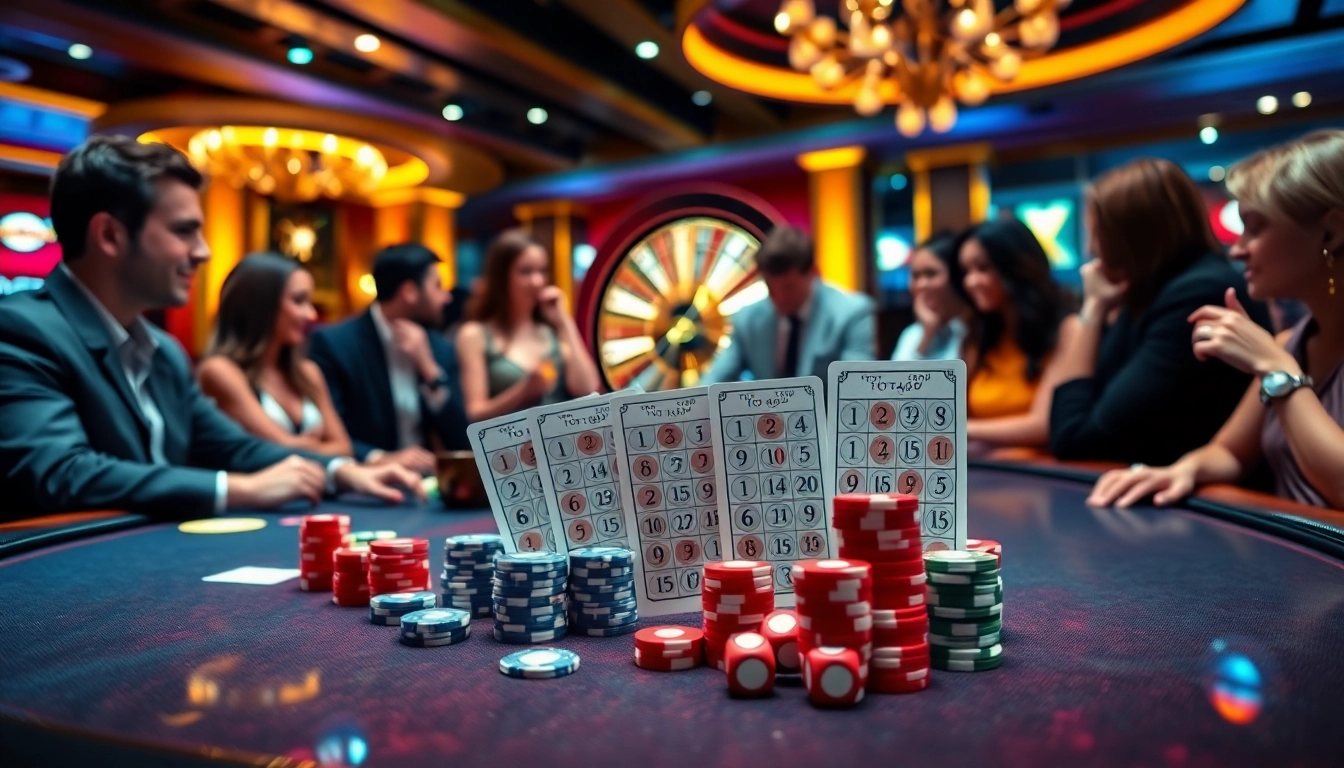 Pemain yang terlibat menganalisis tiket taruhan Toto4D di kasino yang hidup.