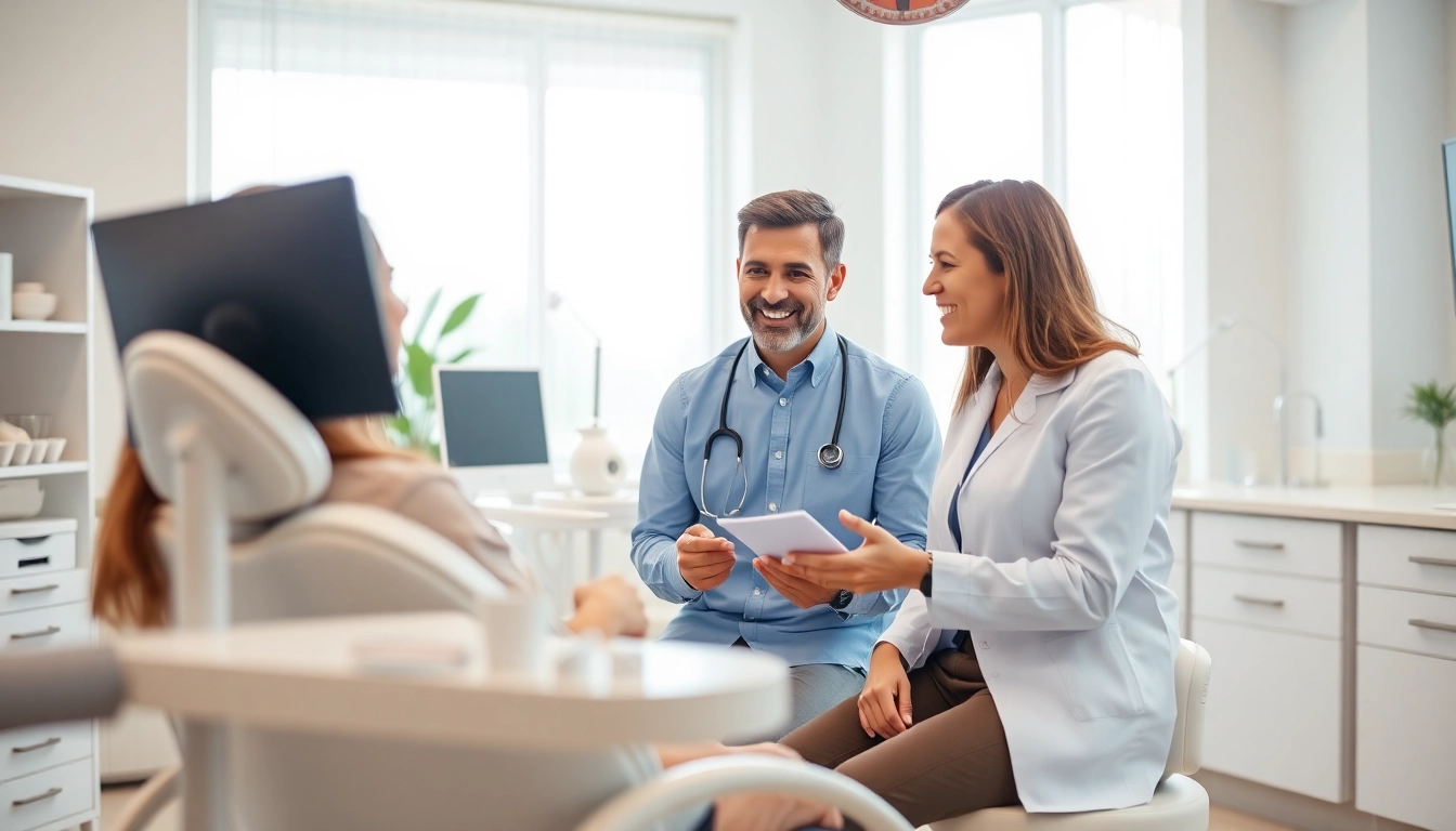 Adult orthodontics Hawthorn consultation scene, showcasing a friendly orthodontist and patient interaction.