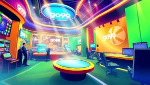 go99 branded online gaming experience with interactive casino and sports betting elements.