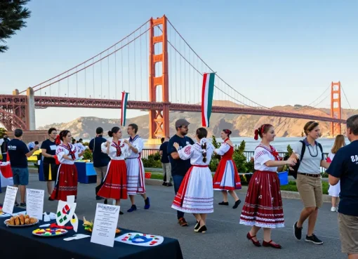 Community event showcasing Polish culture in San Francisco via https://www.sfpol.com/ with vibrant activities and interactions.
